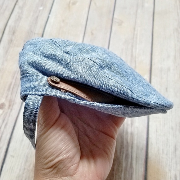 Janie & Jack Chambray Suspender Pants & Cap - Picture 4 of 8